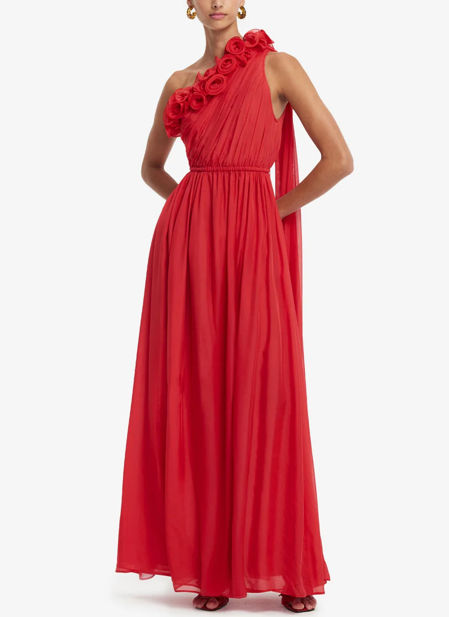 Jenni One Shoulder Maxi Dress - Leo Lin