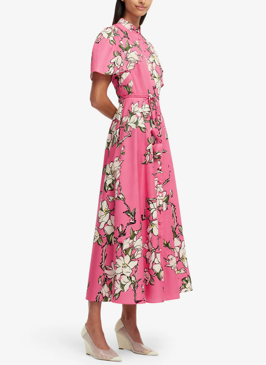 Bianca Short Sleeve Midi Dress - Leo Lin