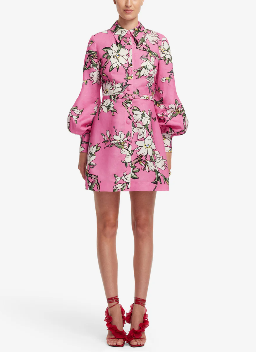 Luminous Linen Mini Dress - Leo Lin