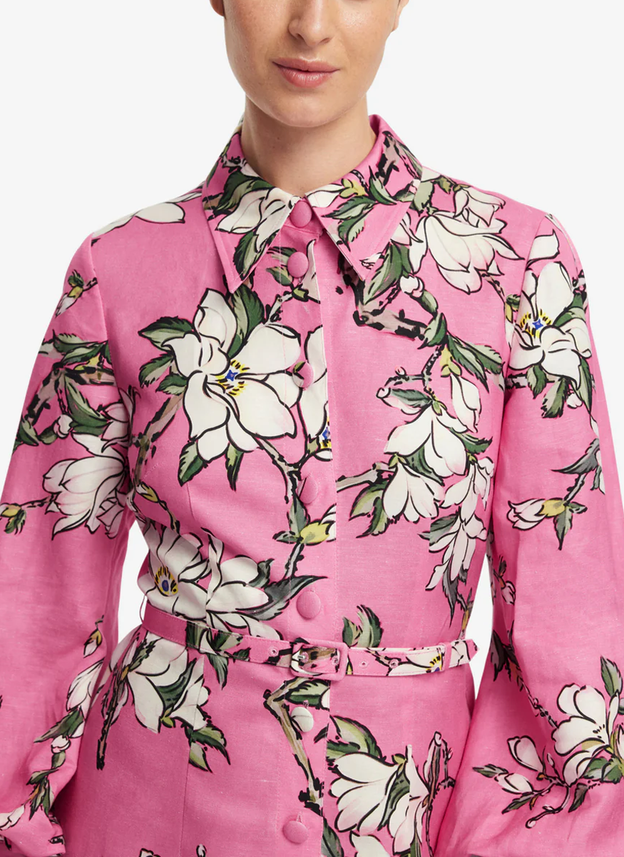 Luminous Linen Mini Dress - Leo Lin