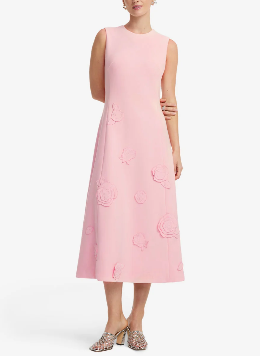 Cleo Applique Sleeveless Midi Dress