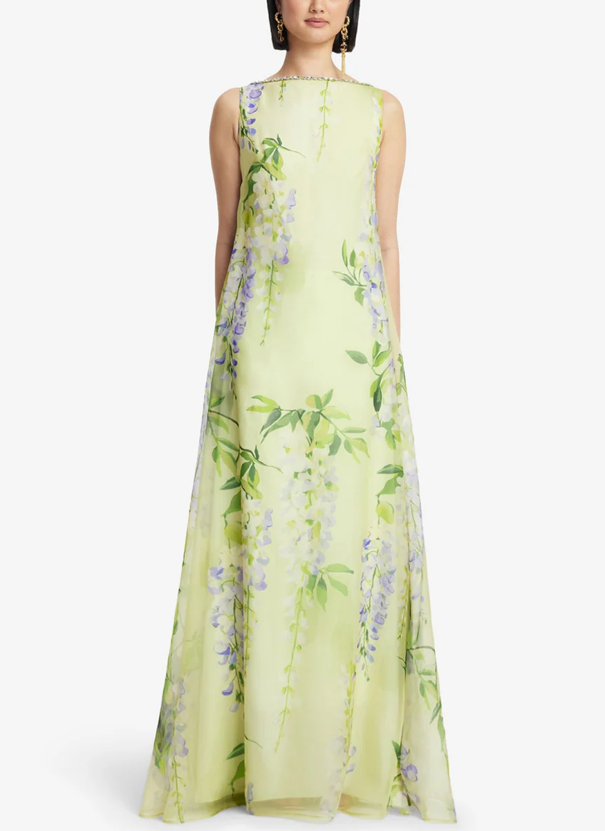 Yumei Embellished Open Back Gown - Leo Lin