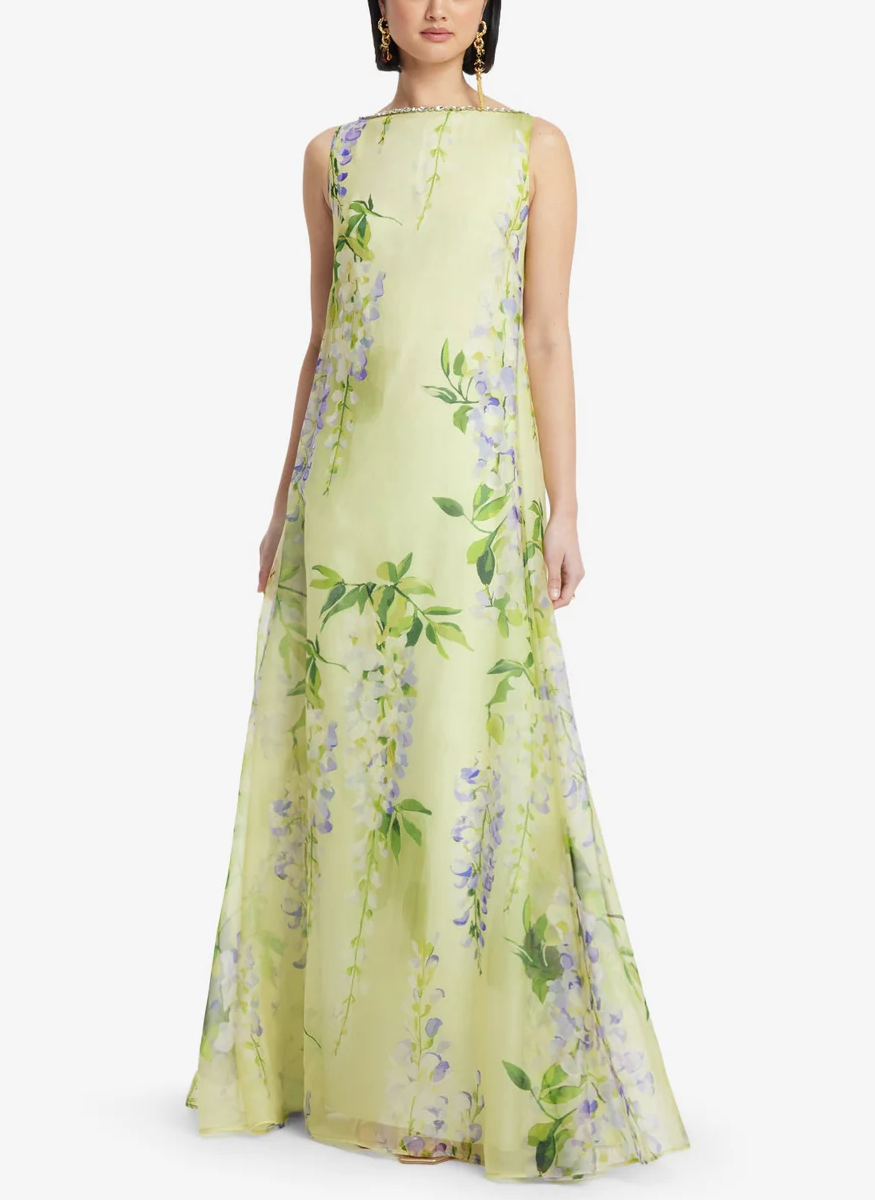 Yumei Embellished Open Back Gown