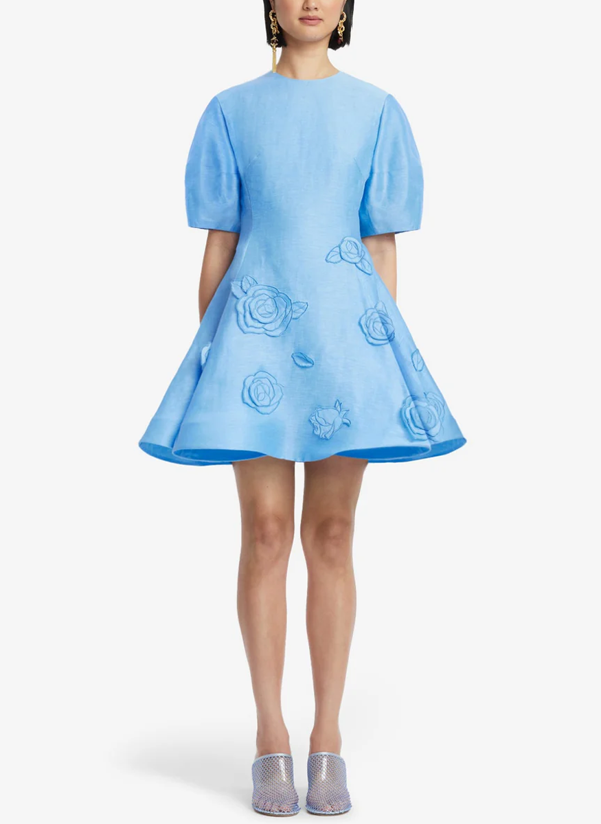 Simona Appliqué Mini Dress - Leo Lin