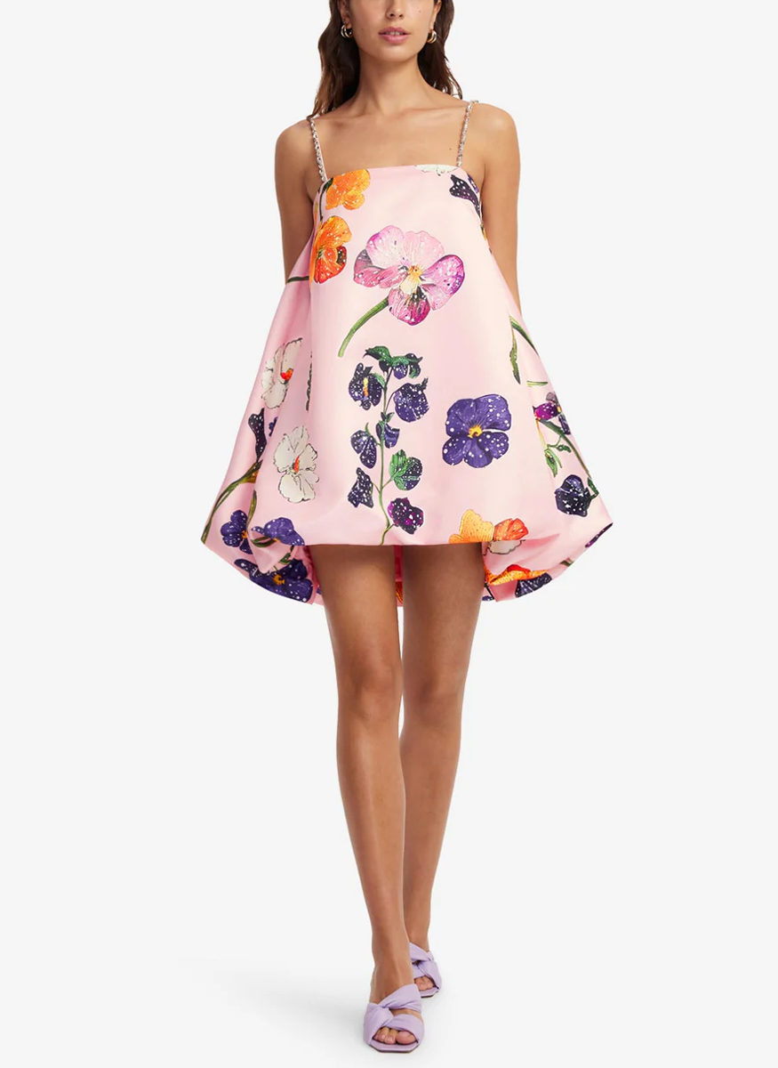 Patsy Embellished Puff Mini Dress - Leo Lin