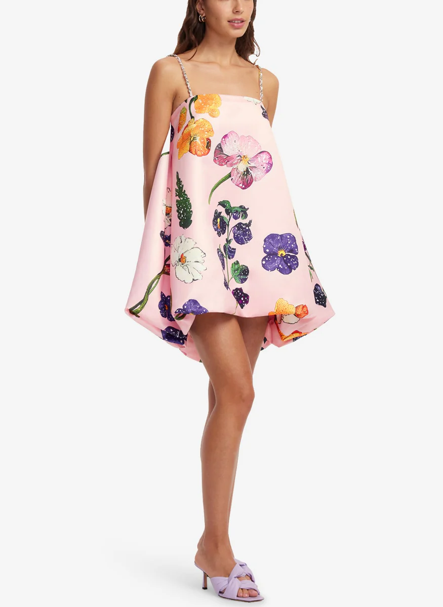Patsy Embellished Puff Mini Dress - Leo Lin