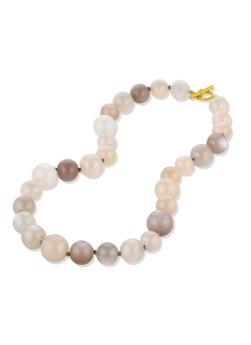 Cream Moonstone Necklace - Leigh Maxwell