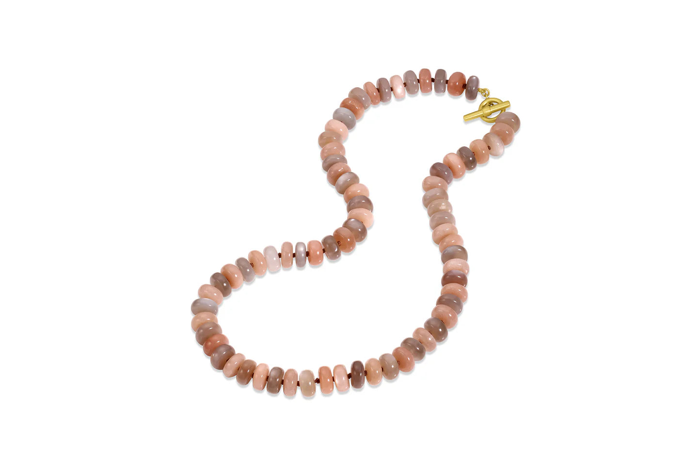 Peach Grey Moonstone Necklace - Leigh Maxwell