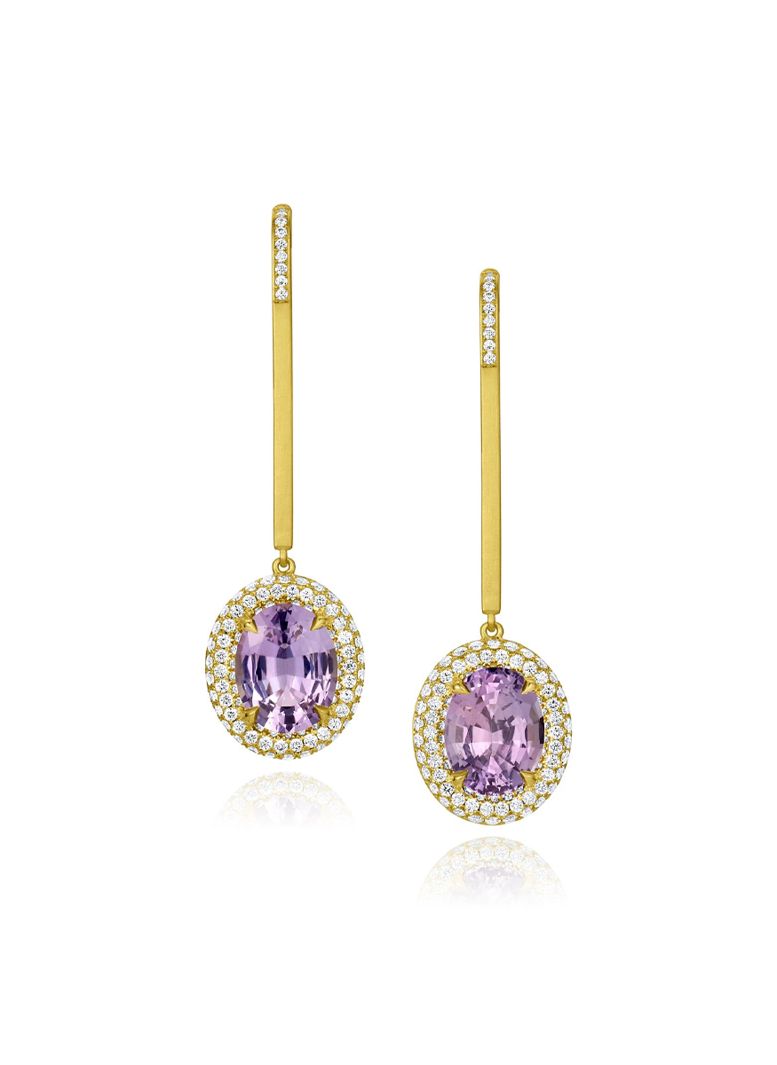 Bauble Earrings, Tanzanite