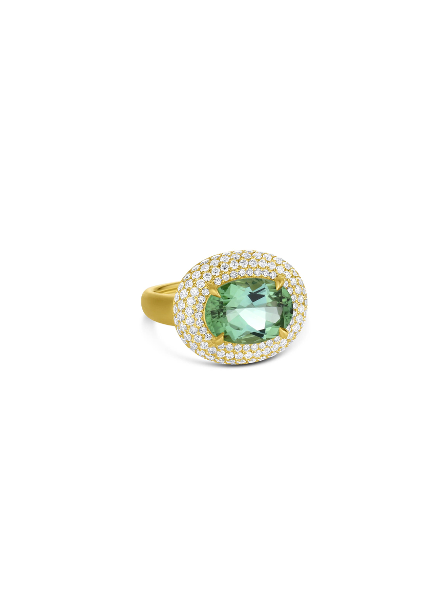 Bauble Ring, Green Tourmaline - Leigh Maxwell