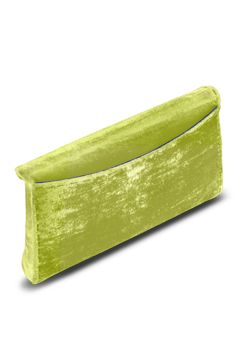 Lee Small Velvet Clutch in Chartreuse - Tyler Ellis