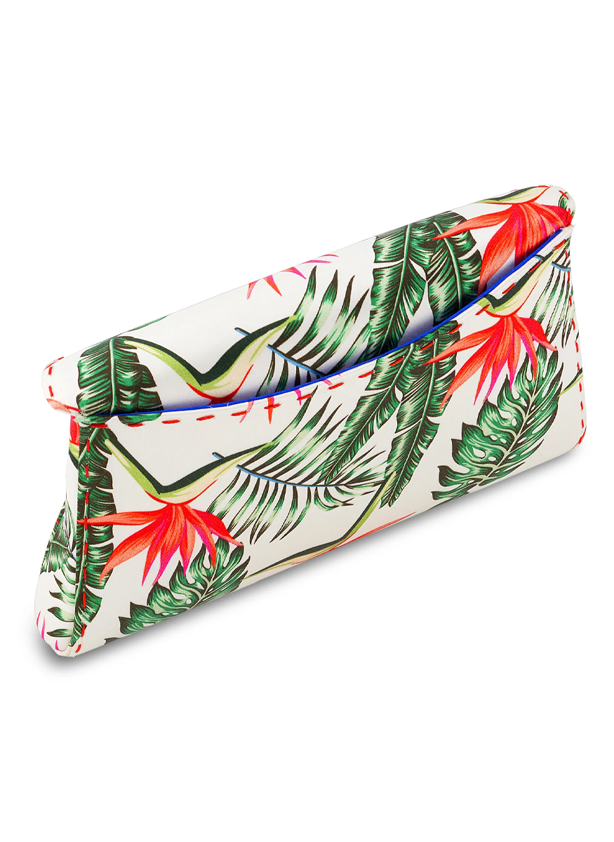 Lee Small Satin Clutch in Birds of Paradise - Tyler Ellis