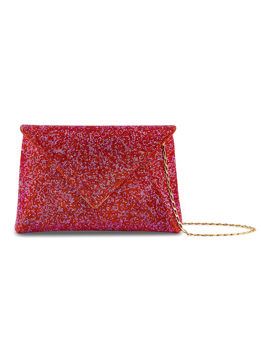 Lee Small Swarovski Rock Crystal Clutch in Iridescent Koi - Tyler Ellis