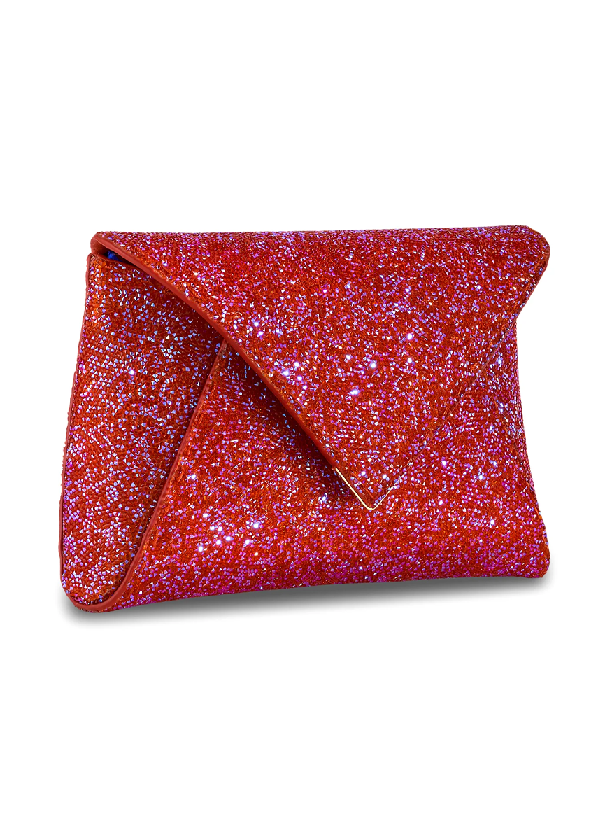 Lee Small Swarovski Rock Crystal Clutch in Iridescent Koi