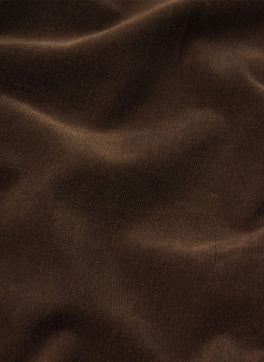 Le Sleek Straight Corduroy in Bitter Chocolate - FRAME
