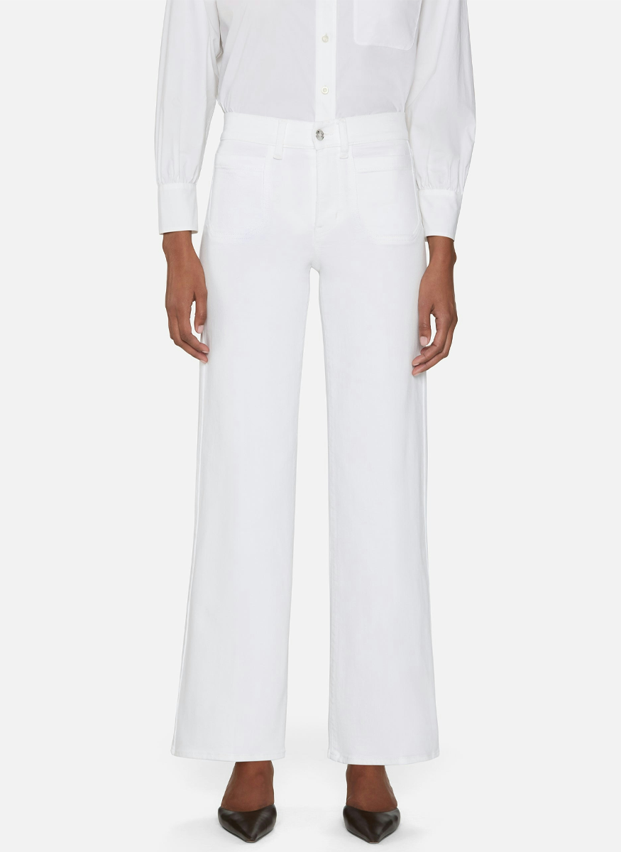 Le Slim Palazzo Modernist Pocket in White