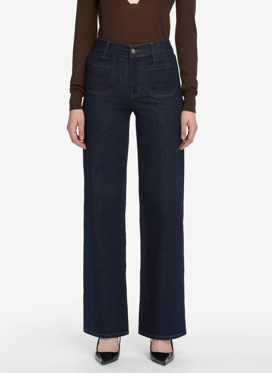 Le Slim Palazzo Modernist Pocket in Rinse - FRAME