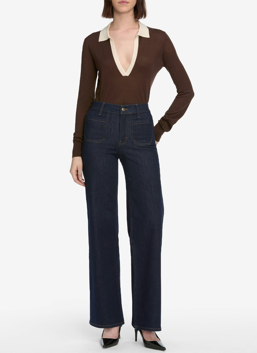 Le Slim Palazzo Modernist Pocket in Rinse