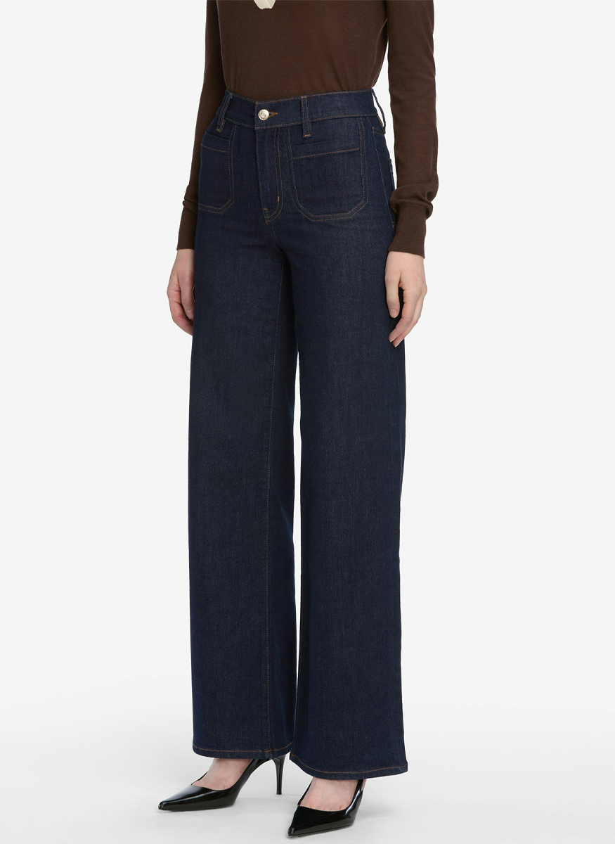 Le Slim Palazzo Modernist Pocket in Rinse - FRAME