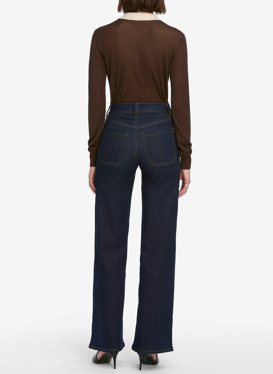 Le Slim Palazzo Modernist Pocket in Rinse - FRAME