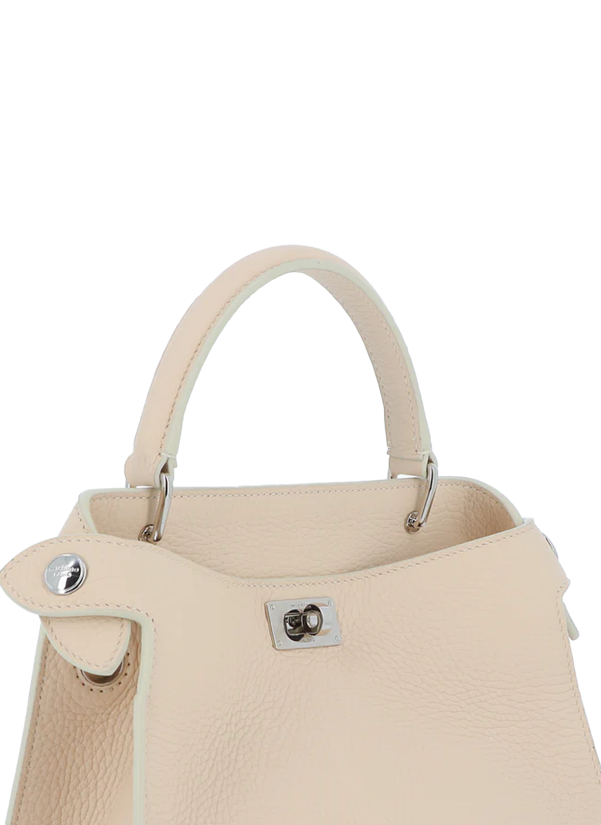 Lutece Mini Top Handle Bag in Ivory - Michino Paris