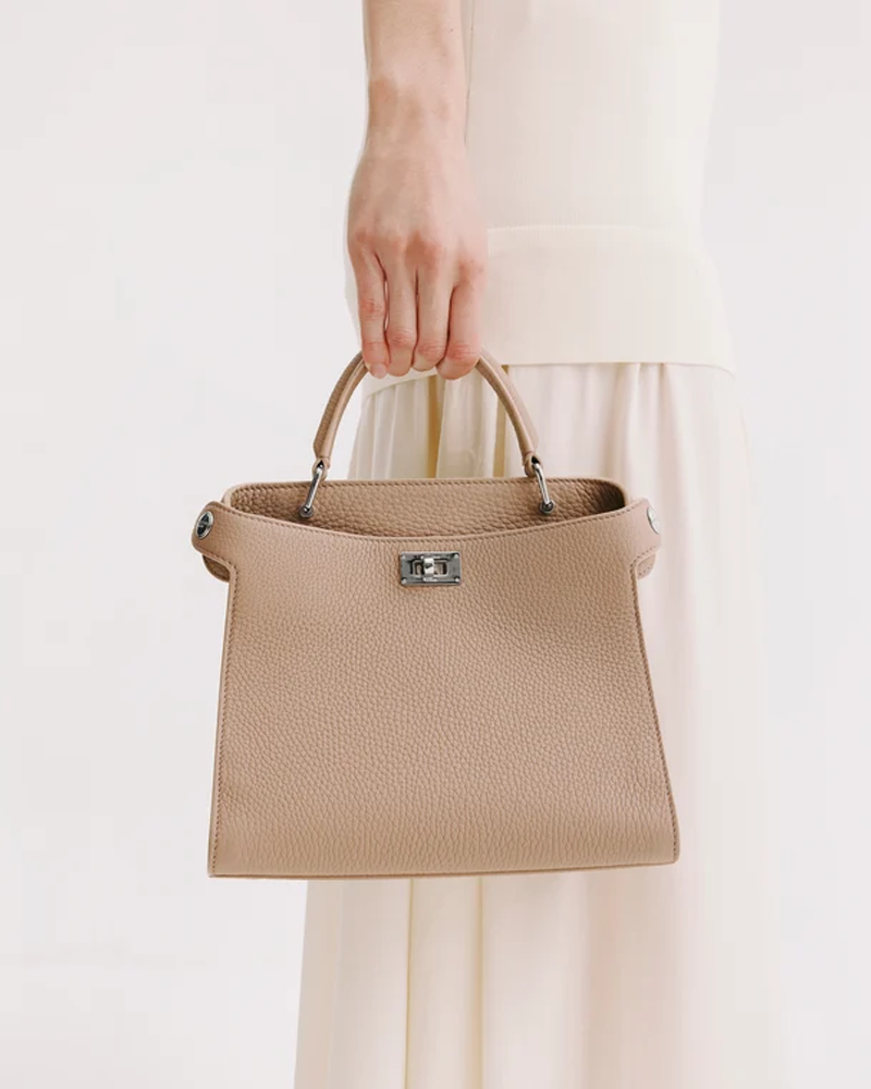Lutece Leather PM Top Handle Bag in Tourtere - Michino Paris