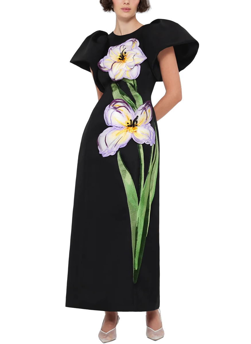 Lucinda Appliqué Floral Maxi Dress