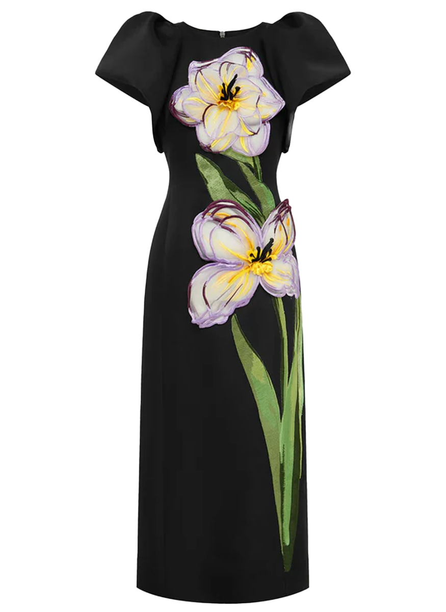 Lucinda Appliqué Floral Maxi Dress - Leo Lin