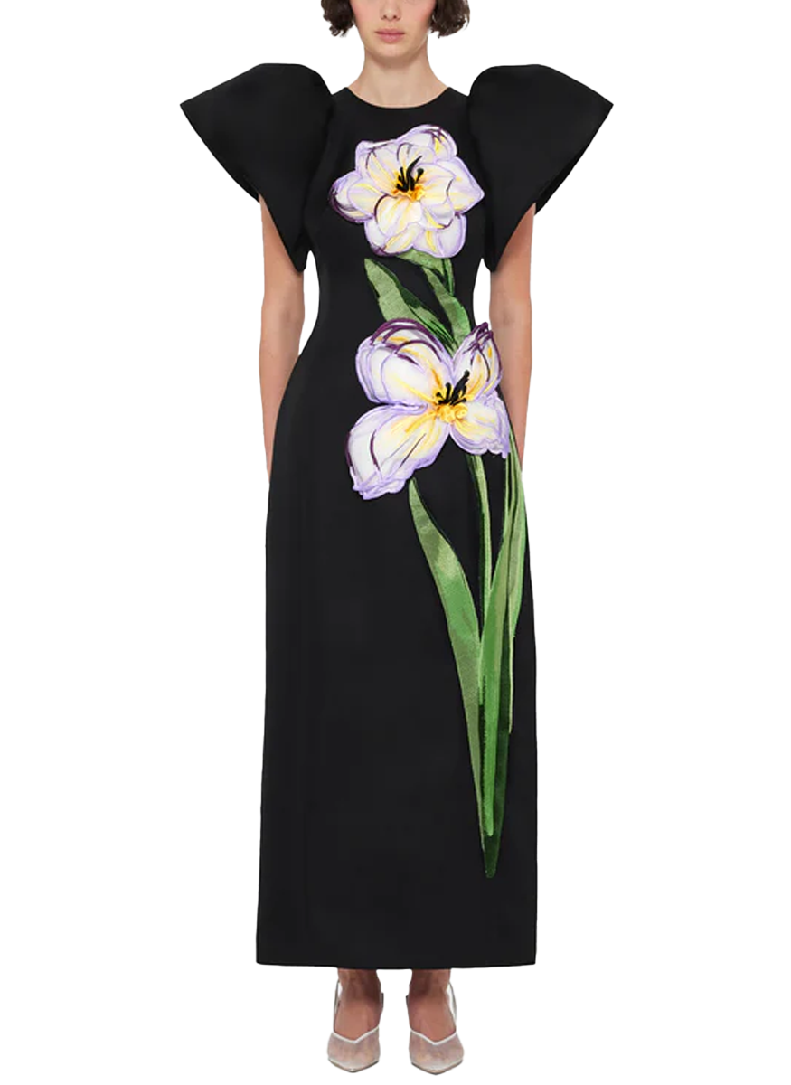 Lucinda Appliqué Floral Maxi Dress - Leo Lin