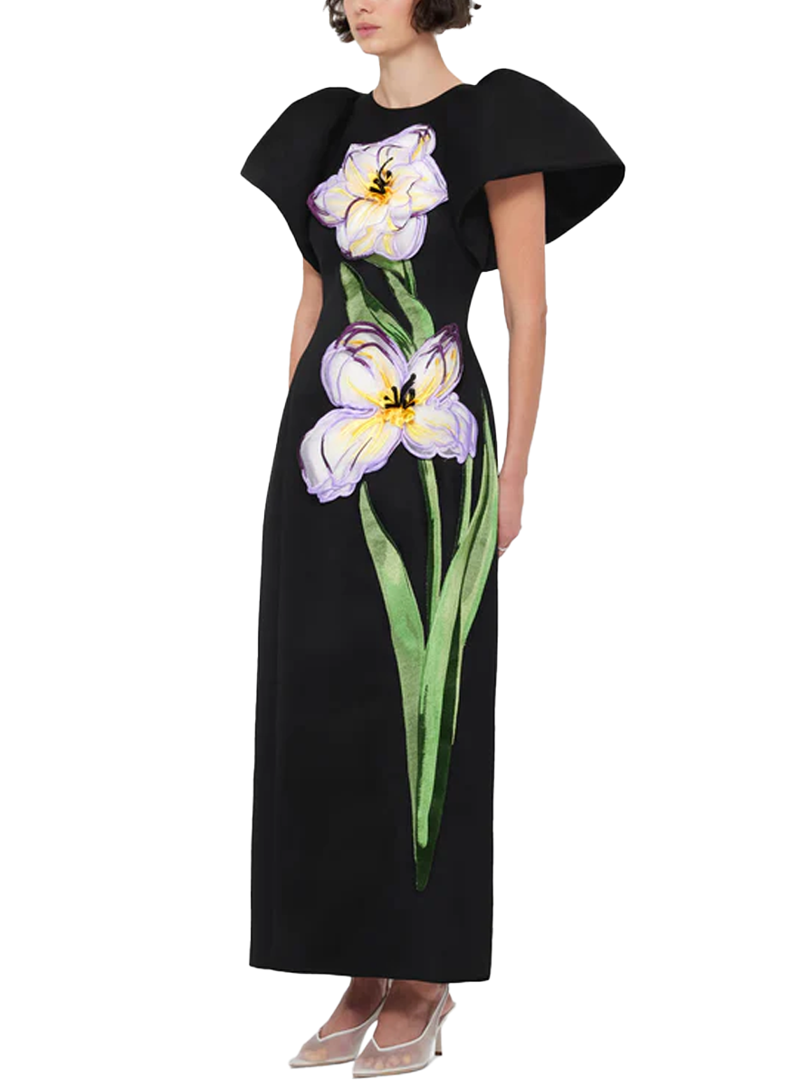 Lucinda Appliqué Floral Maxi Dress - Leo Lin