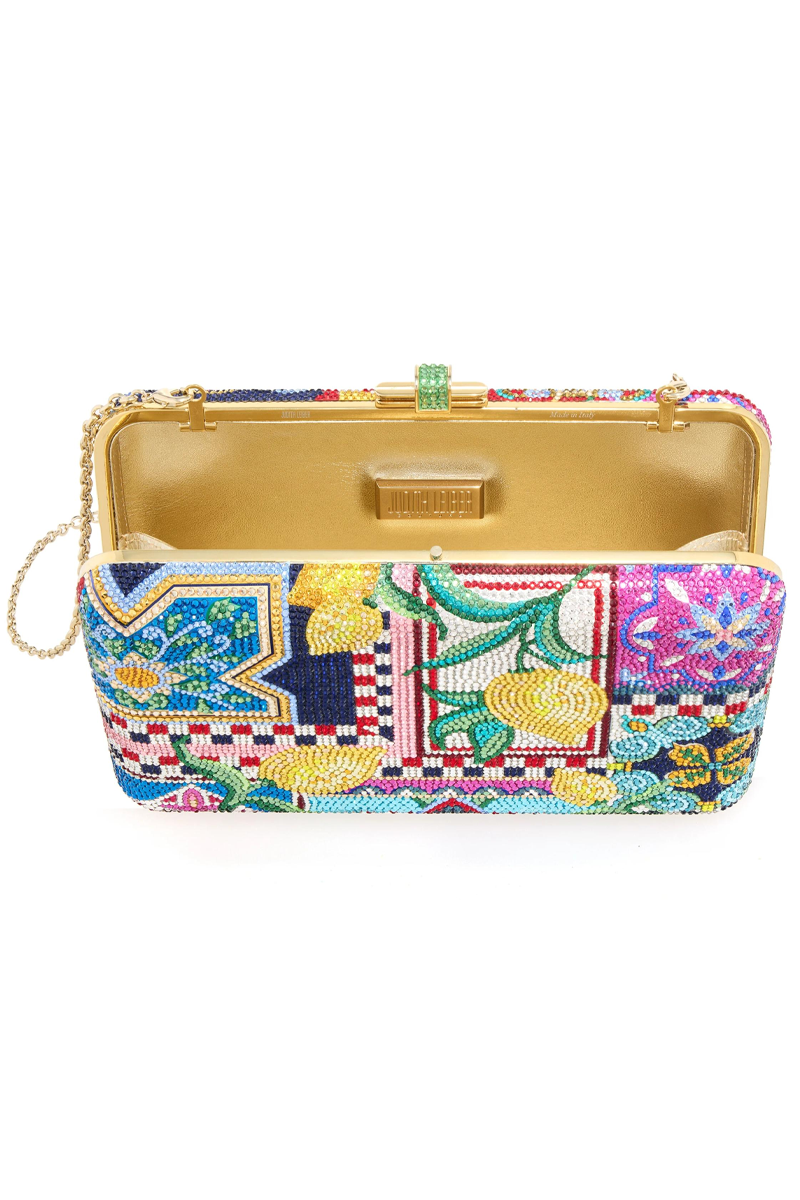 Slim Slide Ceramica Crystal Clutch - Judith Leiber Couture