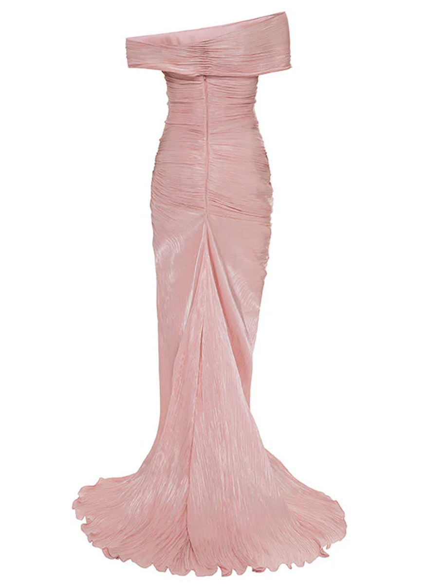 Hand-pleated Off-shoulder Gown - Marmar Halim