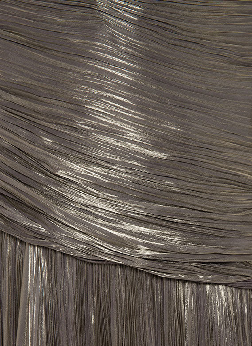 Pleated Off-Shoulder Gown with Fish Tail - Marmar Halim