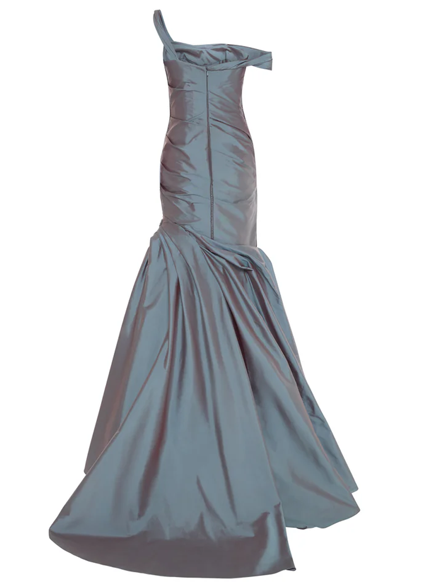 Lourdes Asymmetrical Two-Tone Taffeta Gown - Marmar Halim