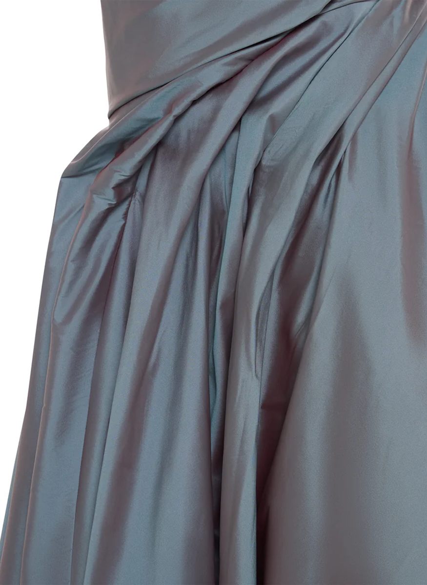 Lourdes Asymmetrical Two-Tone Taffeta Gown - Marmar Halim