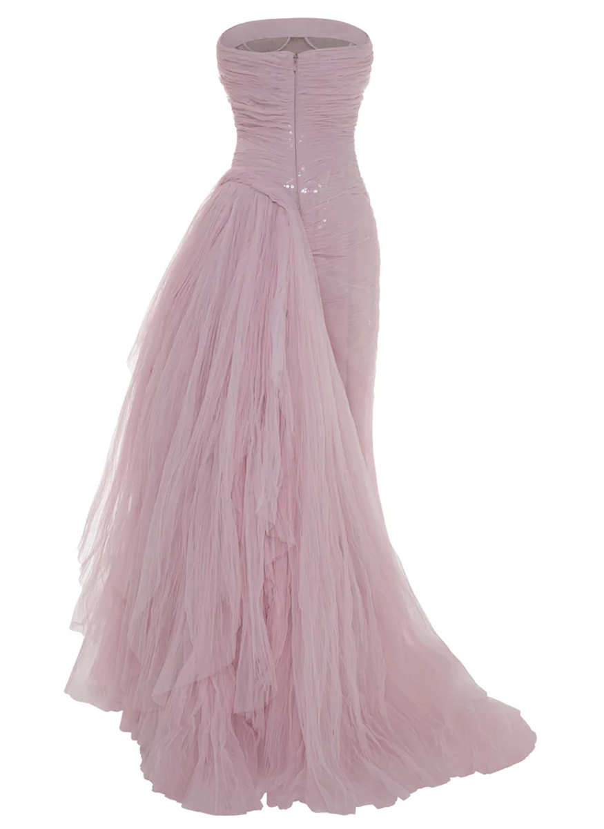 Yamara Strapless Pleated Tulle Gown - Marmar Halim