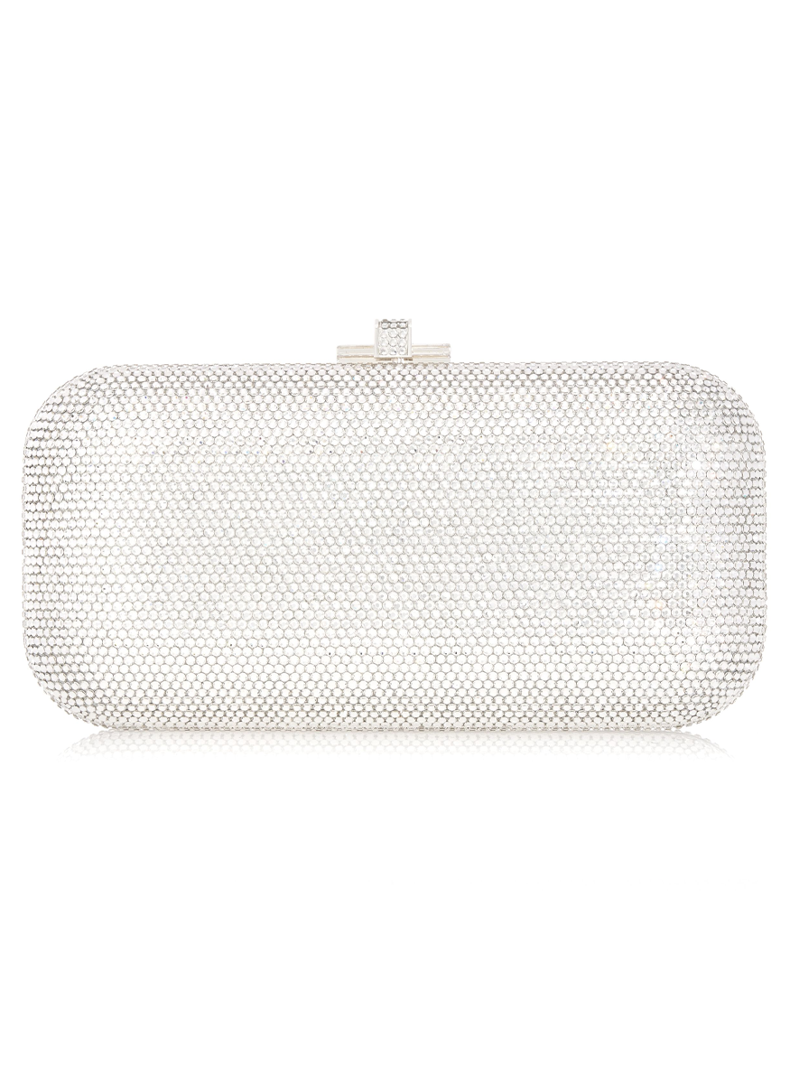 Long Slide Fullbead Clutch in Silver