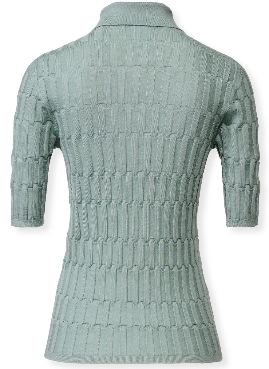 Cashmere Silk Short Sleeve Polo - Fabiana Filippi