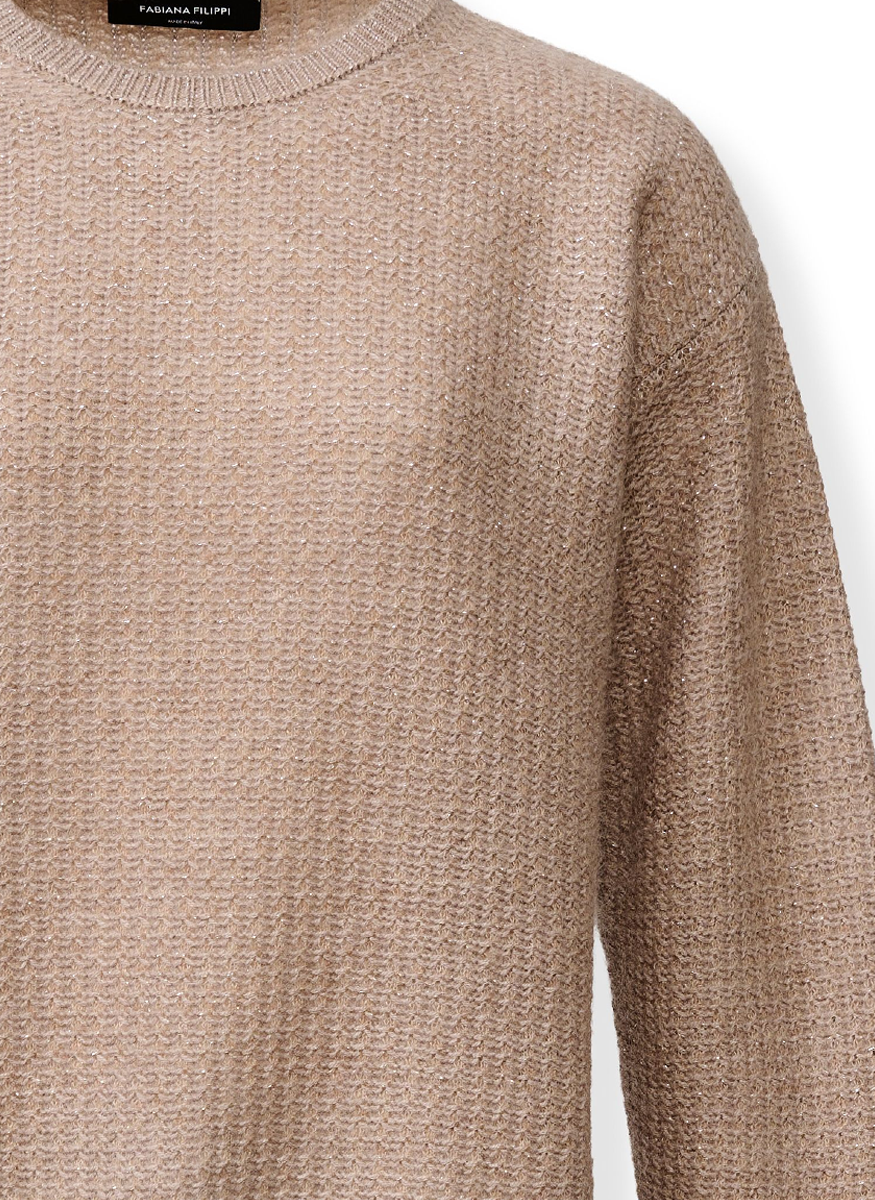 Brilliant Platinum Mohair Sweater - Fabiana Filippi