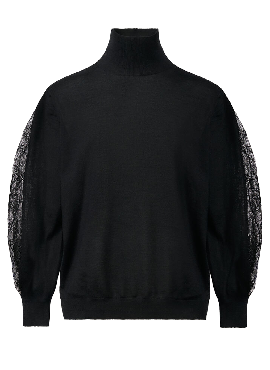 Cashmere Silk Mock Collar Sweater - Fabiana Filippi