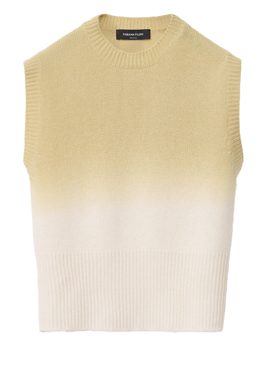 Faded Ombre Cropped Vest - Fabiana Filippi