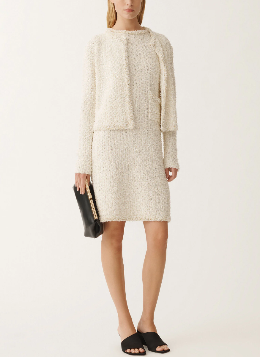 Tweed Sleeveless Knit Dress - Fabiana Filippi