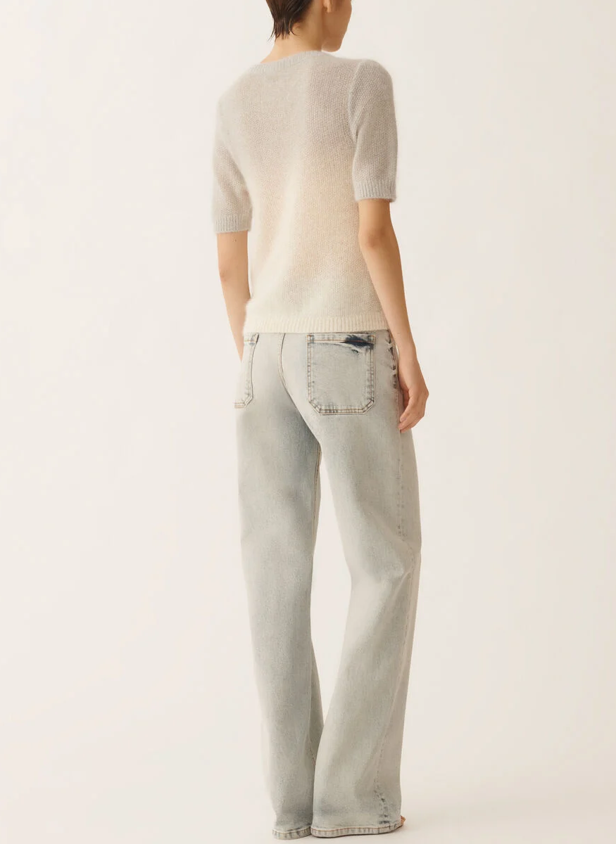 Micro Sequin Mohair Short Sleeve Sweater - Fabiana Filippi