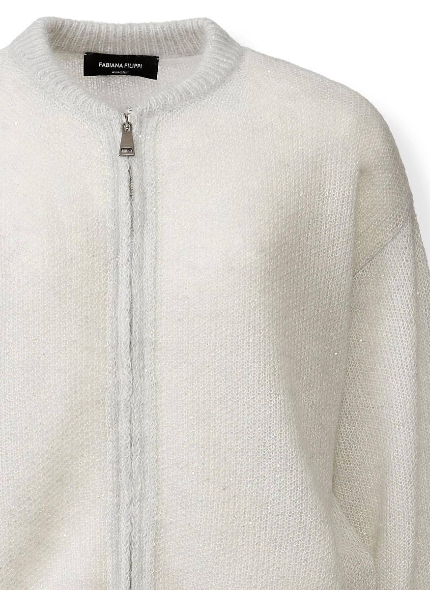 Micro Sequin Mohair Bomber - Fabiana Filippi