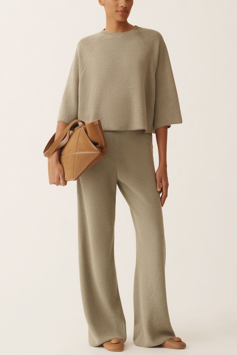 Cotton Linen Cape with Sequins