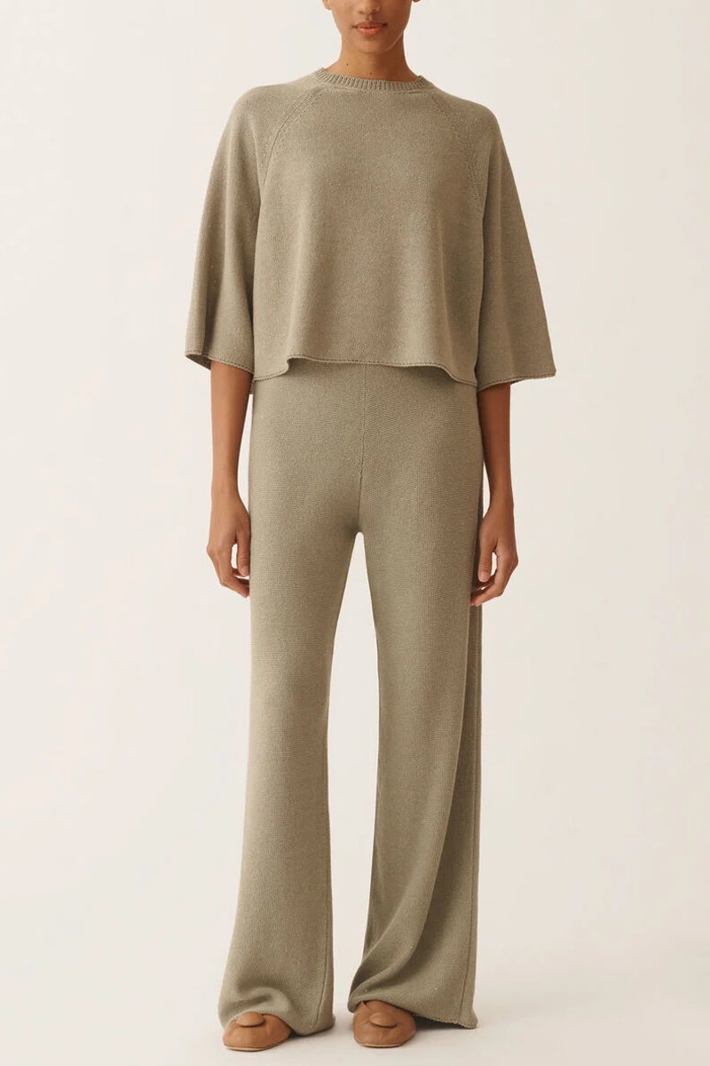 Cotton Linen Cape with Sequins - Fabiana Filippi