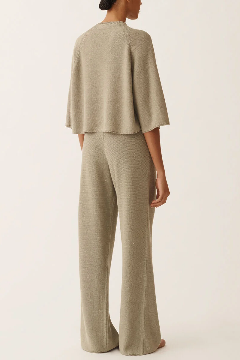 Cotton Linen Cape with Sequins - Fabiana Filippi