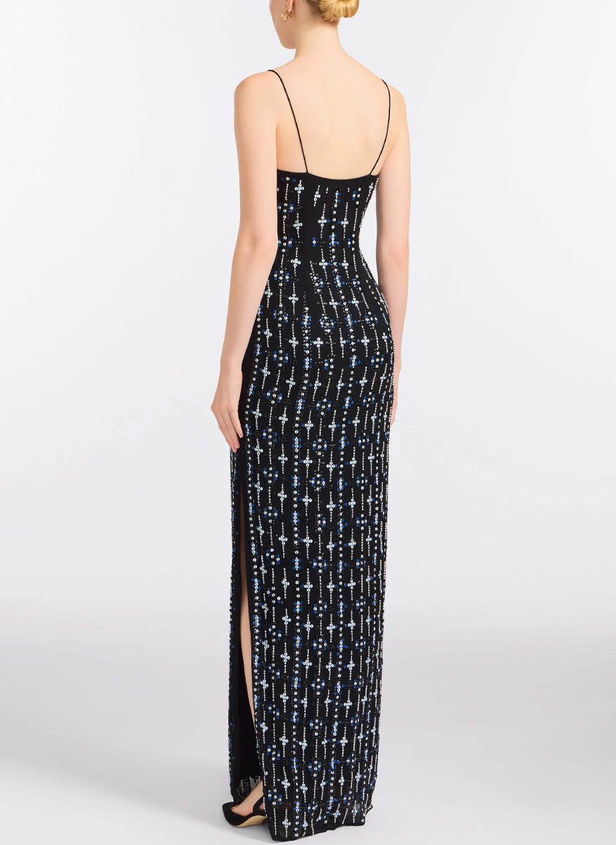 Goldie Beaded Cape and Silk Gown - Markarian