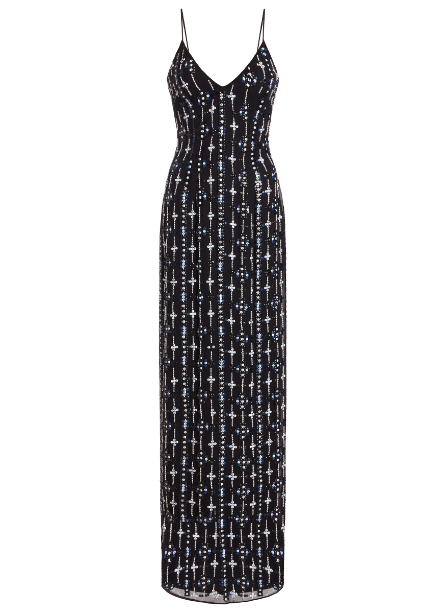 Goldie Beaded Cape and Silk Gown - Markarian