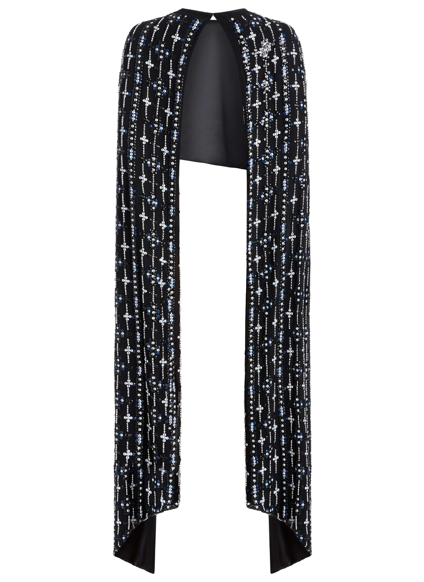 Goldie Beaded Cape and Silk Gown - Markarian